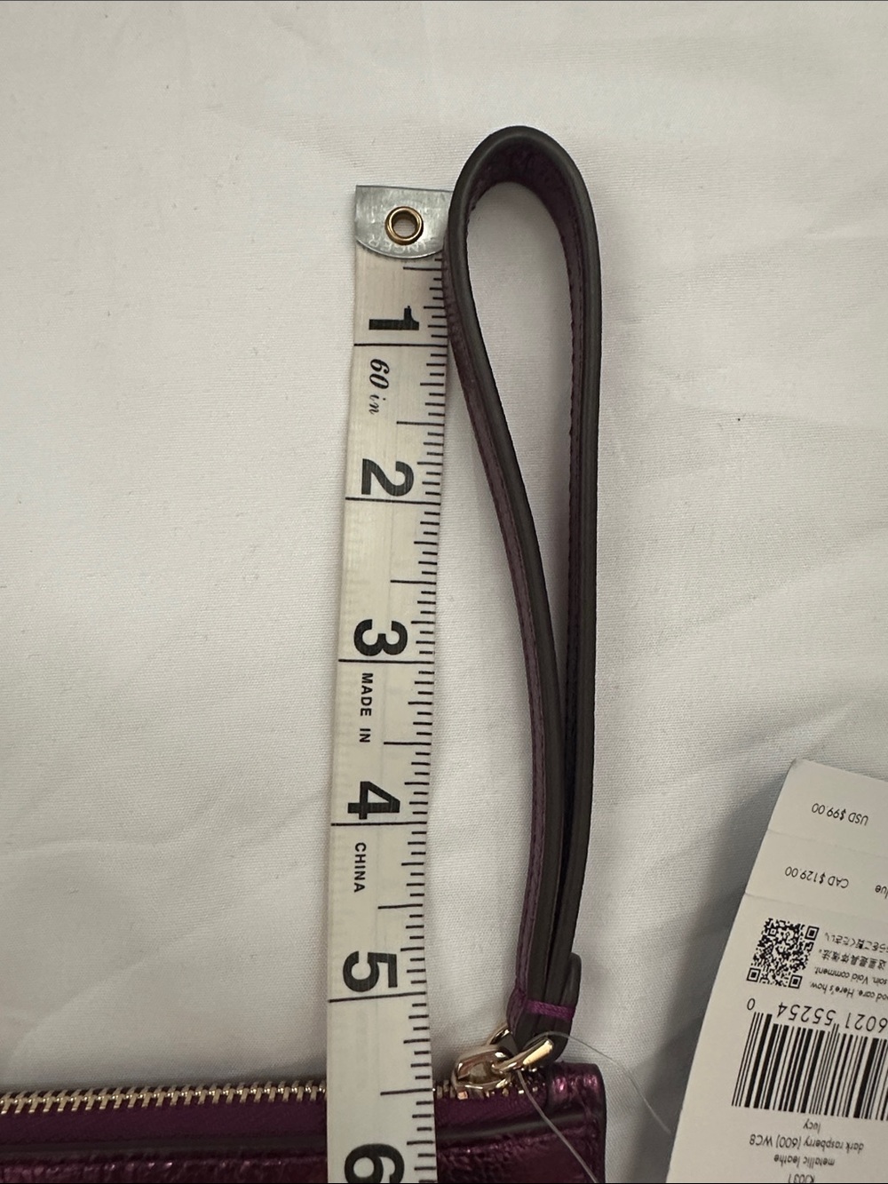 Kate Spade Lucy Small L-Zip Wristlet Dark Raspberry NWT - Picture 11 of 11